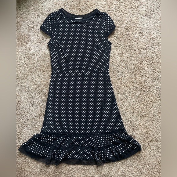 Joseph Ribkoff Women’s Size 10 Polka Dot Ruffle Hem Summer Event Beach Vacation - Picture 2 of 8